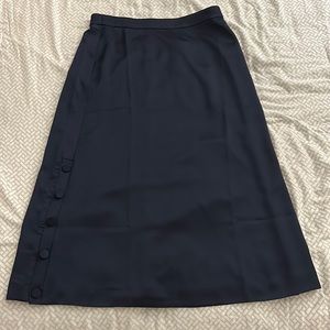 j crew navy a-line skirt with button detail (10)